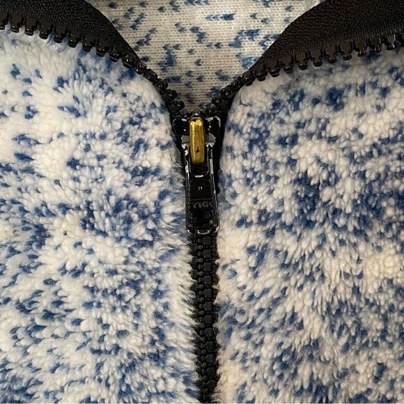 Rare Vintage OceanEast White/ Blue Eagle Fleece Jacket Size Medium - Picture 7 of 15